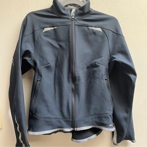 MEC Black Full-Zip Reflective Cycling Jacket Sz S